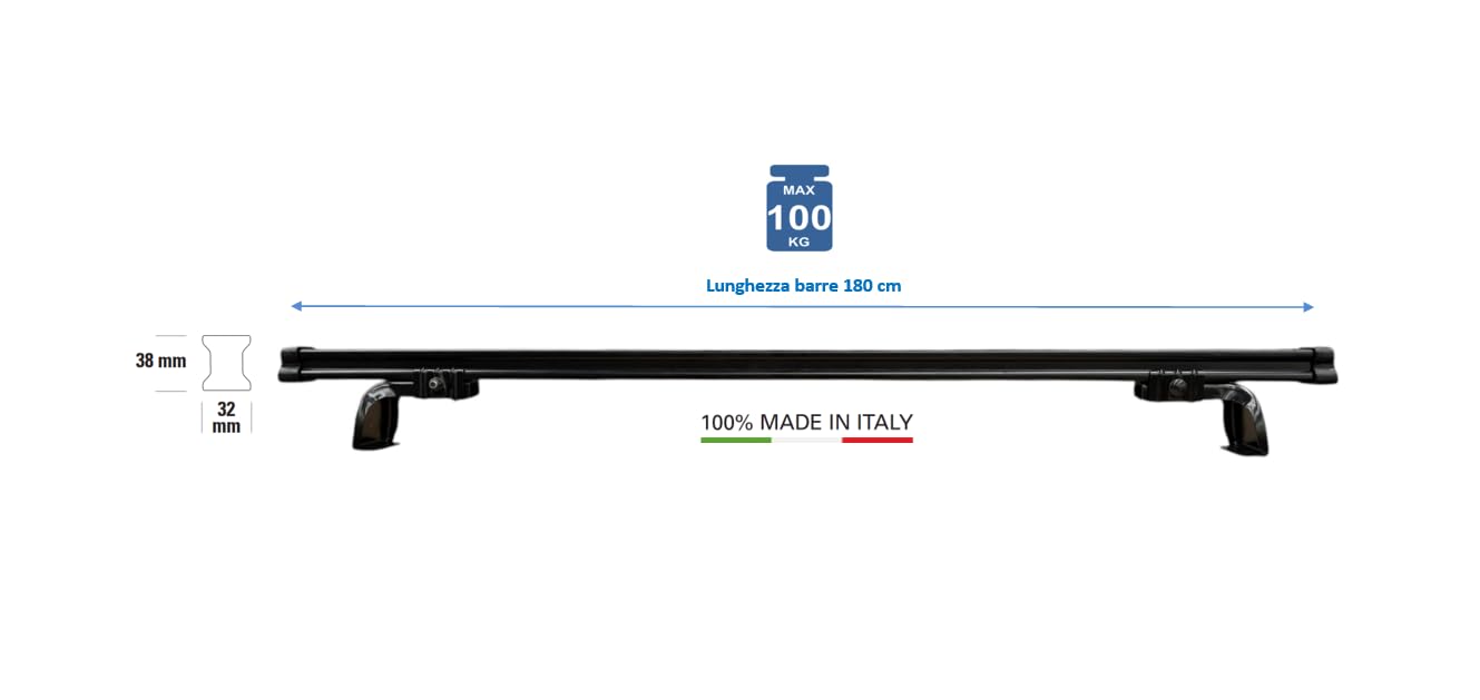 GEV 9415 Barre Portatutto Professional, Set di 3