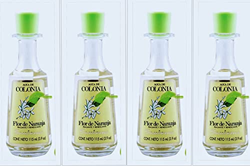 4 X Sanborns Agua De Colonia Clasica Flor De Naranja Unisex 115ml Each Glass Bottle
