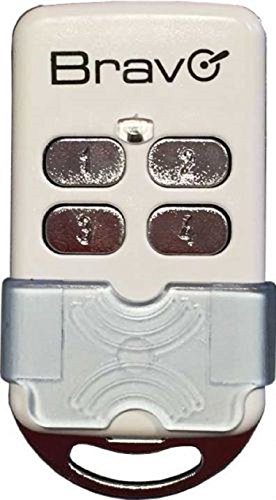 Radiocomando Bravo per apricancello Passepartout Universale Autoapprendente Codice Fisso Frequenza 300 433 868 Mhz, avorio