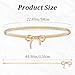HaiFafafaing Gold Waist Belt For Women Stretchy Metal Skinny Bow Belts For Dress Adjustable Gold Chain Belt Fashion Waistband With Bow-Knot For Dresses Jeans Formal
