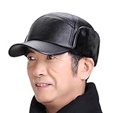 Ideal for outdoor and casual wear: With its timeless leather design and insulated lining, this baseball cap combines style with practicality, making it perfect for both everyday wear and outdoor sports during the winter season