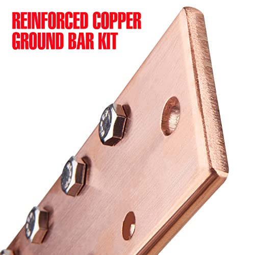 Copper Ground Bar Kit - .25" X 2" X 12" Busbar With 20 Terminal Positions #TOP6