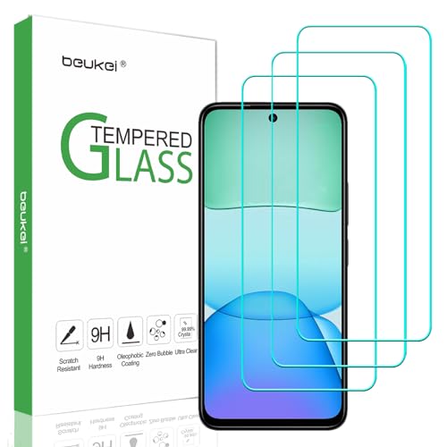beukei (3 Pack) Designed for Xiaomi Redmi 13 5G / Redmi 13 / Redmi 13 4G LTE Screen Protector Tempered Glass,9H Hardness