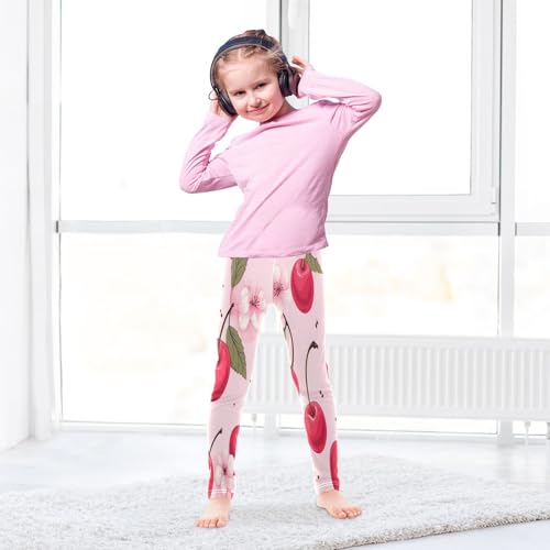 Bolaz Toddler Girls Leggings Printed Yoga Pants Leggings Red Cherry for Kids4