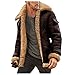 Produktbild Take Idea Wildlederjacke Herren Winter Winterjacke Herren Mit Fell Hochwertiges Stehkragen Lederjacke Bomberjacke Winter Lammfell Mantel Trucker Jeansjacke Feldjacke MilitäRmantel ÜBerzieher