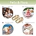 Felix & Flora Soft Sole Gold Baby Shoes - Infant Baby Girls Ballet Flats Moccasinss Rubber Sole Walking Crib Shoes(Gold,9-12Months Infant)