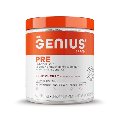 The Genius Brand Genius Pre - Clean Pre-Workout Powder for Energy, Focus & Fitness Support - Made...