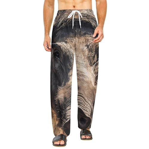 Warthog Womens Mens Pajama Pants Lounge Sleep PJ Bottoms with Pockets