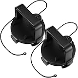 Colingmill RV Sewer Valve Cap with Handle - 3'' RV Sewer Cover Waste Valve Cap for Camper Trailer Easy to Install & Use(2 Pcs,Black)