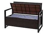 Mendler Poly-Rattan Sitzbank Gartenbank Truhenbank - 9