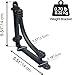 NACH Decorative Shelf Brackets, 4 Pack of 5.5 x 1.2 x 5.5 inch Black Cast Iron Shelf Brackets - Decorative Brackets for Mounting - Half Round Style Brackets