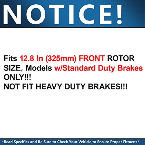 Image of Detroit Axle - Front Brake Kit for 11-19 Lincoln MKT Ford Taurus Explorer | 2012-2019 Flex, Disc Brake Rotors Ceramic Brake Pads Replacement 12.80 inch inch Rotor