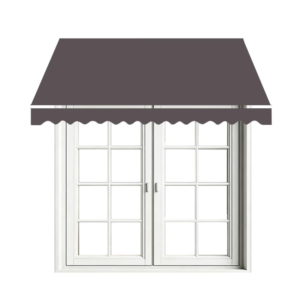 Toile De Remplacement Store Banne Toile De Rechange for Auvent De Terrasse 2/2.5/3/3.5/4/5m Toile D'Auvent pour Store Banne, Polyester, Imperméable(Dark Gray,12x10ft/360x300cm)