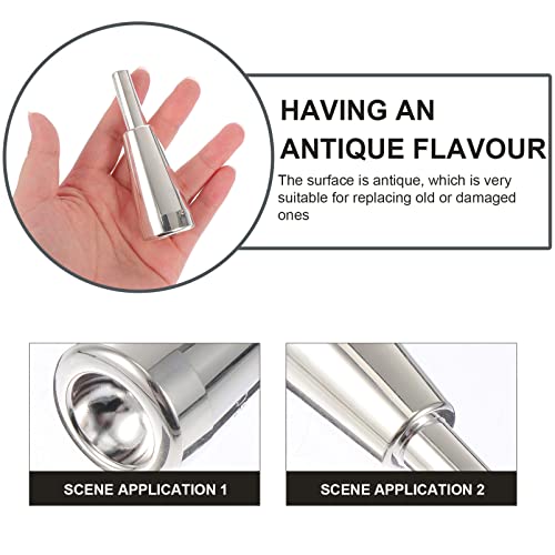 Vaguelly Accessories Pcs Mouthpiece Practice Instruments Professional Trumpet Mute Part For Parts - Replacement Heavy American Instrument Mouth -Plated Musical Fit C Trumpet Trumpet Accessories #TOP2