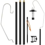 CHENGMAY ランタンスタンド ランタンポール 1.5mm極厚ポール 頑丈 打ち込み式 テーブル 2way 軽量 コンパクト 自立式 安定性強化 耐荷重2kg アウトドア キャンプ用品 収納ケース付き (2世代-2way)