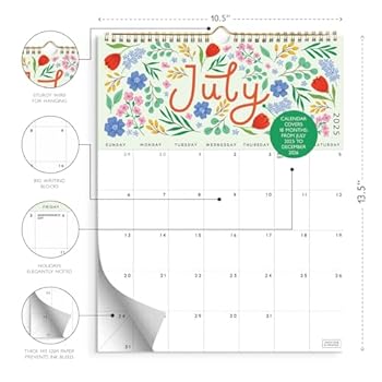S&O Palm Beach Wall Calendar From July 2025-Dec 2026 - Tear-Off Monthly