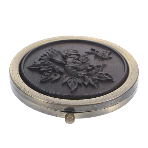 Gogogmee Specchio Portatile Vintage da Trucco Doppia Faccia Compatto con Design Elegante in Verde Specchietto Tascabile per Borsetta e Viaggio Regalo per Donna