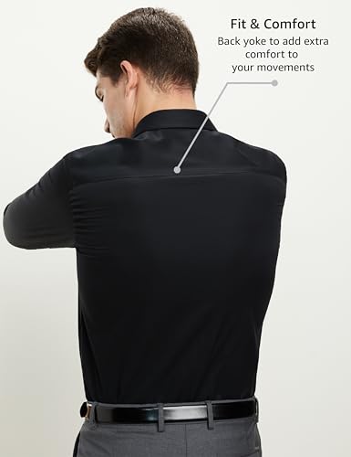 Image of Symbol Premium Men's Wrinkle-Resistant Regular Fit Cotton Formal Shirt | Black /White /Blue (Also Available in Plus Size)