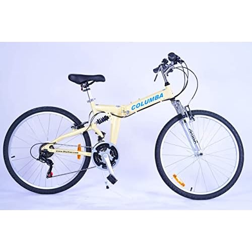 Columba 26 Inch Alloy Folding Bike w. 18 Speed Cream (RJ26A_CRM)