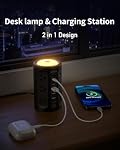 Multiprise Tour avec Lumière Nocturne, Multiprise Protectrice avec Ports USB, Cordon d'Extension 10 pi avec Multiples Prises (12AC+3A+2C) pour Bureau à Domicile Chambre d'Étudiant (Noir)