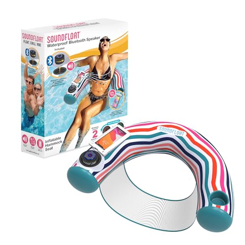 Inspired Living Inflatable Pool Float Chair with Bluetooth IPX7 Waterproof