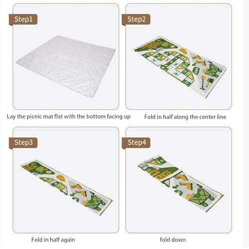Couverture de pique-nique lavable en machine avec design terrain de jeu ludique - 8