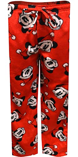 MJC Mens Disney Mickey Mouse Santa Claus Minky Lounge Pants