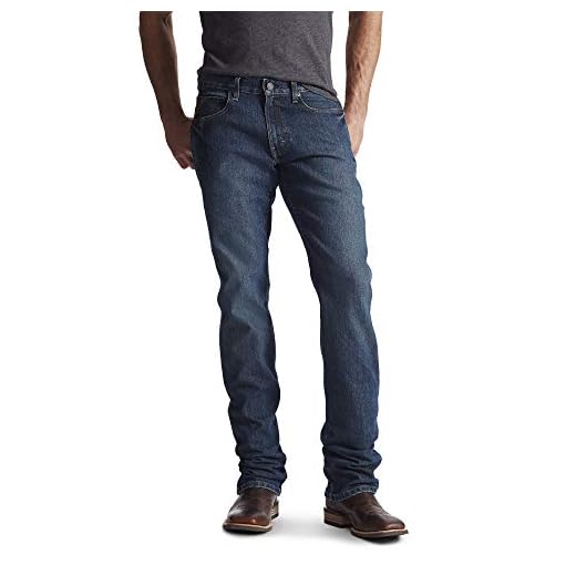 Calça jeans masculina ARIAT M4 Rebar de cintura baixa, Carbine, 40W x 30L