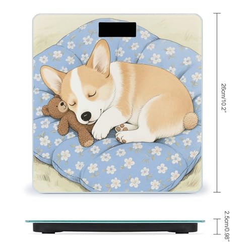 Báscula digital de baño Corgi Puppy con pantalla LED miniatura 2