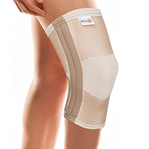 Reflextex - Rodillera reforzada con fibra de cerámica y radiación infrarroja - Rodillera terapéutica para lesiones, dolores, artrosis, rodilleras estabilizadoras, libertad de movimiento total XXL Cover