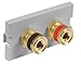 Hubbell IMSP1GY iSTATION Module with Red/Black Speaker Posts, 1 Unit, Gray