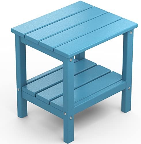 KINGYES Double Side Table, Adirondack End Table- Light Blue