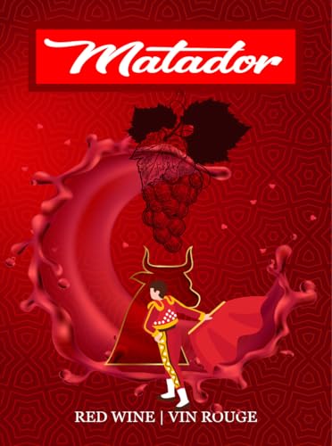 Matador Red Wine Bottle Labels Perfect for Spanish Blends Pack of 30 Die Cut Full Color Self-Adhesive Easy Peel Labels from HJL Designs LTD