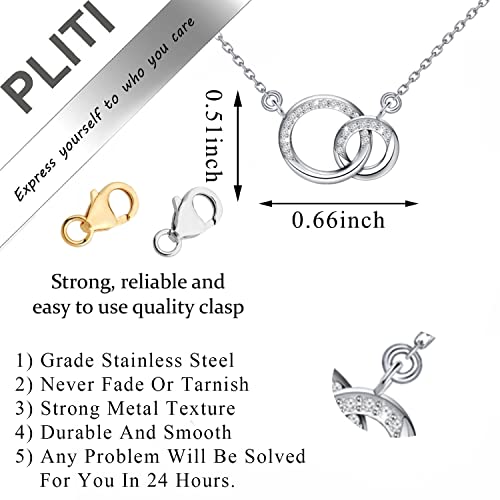 PLITI Junior Bridesmaid Gift Wedding Party Gift In My Junior Bridesmaid Er Double Interlocking Circle Necklace From Bride2
