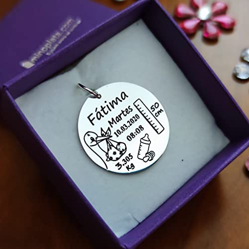 Miniatura 2 de Minoplata Colgante Nacimiento De Plata De Ley 925 Personalizado