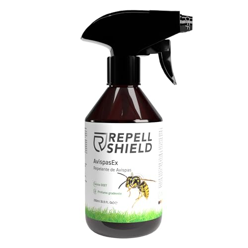 RepellShield® Spray Repelente Avispas Eliminar Exterior e Interior, 250ml - Repelente para Piscina, Jardín, Casa - Alternativa a Trampa Avispas Exterior e Insecticida Avispa
