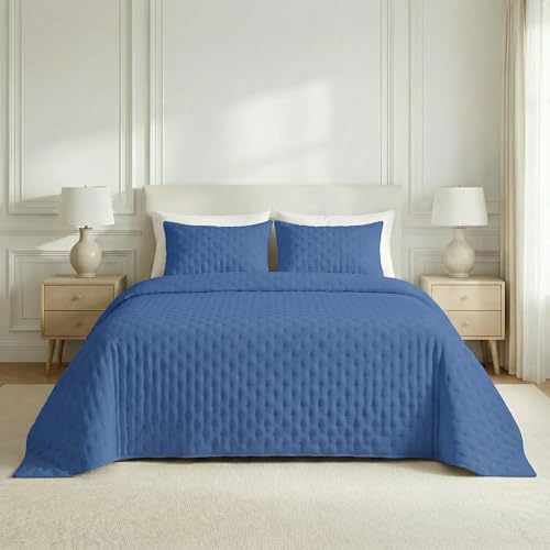 BL BELUM | Colcha Bouti Lisa Acolchada de Microfibra Extrasuave Color Azul Cielo Cama 80/90 (180x280 cm)| Fabricado en España
