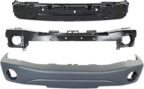 Garage-Pro Bumper Cover and Bumper Absorber Kit Compatible With 2004 2005 2006 Dodge Durango, Front Primed With Fog Light Holes