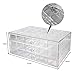 Guolich 3 Tier 72 Lattice Nail Organizers and Storage Clear Acrylic Nail Jewellery Accessories Storage Case Holder Shelves Display Rack Stand for Painted Glue,Brushed Glue,Carving Glue Nail Table
