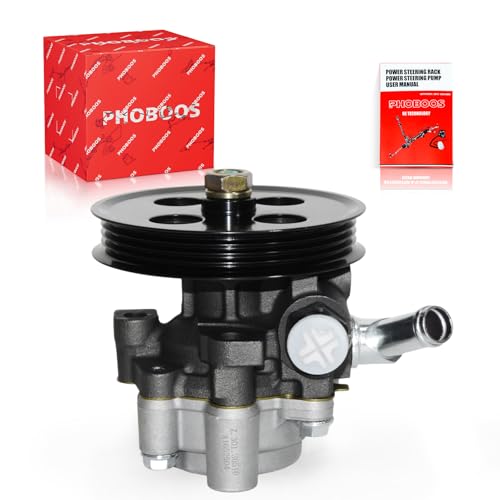 PHOBOOS Power Steering Pump Compatible with Toyota Sienna 2004-2006 V6 3.3L, with Outlet & Pulley, Smooth Steering, Low Noise, High Durability, Ref. 21-5362