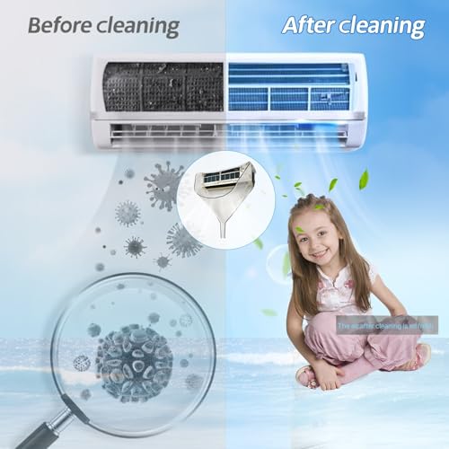 ZSPLIT-MAIR All-In-One Mini-Split-Reinigungsset mit Drucksprüher – wiederverwendbarer, auslaufsicherer Mini-Split-Reinigungsbeutel, 16-teiliges Wartungswerkzeug(16-teilig,weiß)