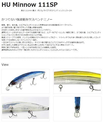 HU-MINNOW 111SP cebo técnico 113 para activar peces apáticos en capas medias 2
