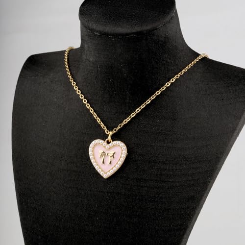 ENSIANTH Pink Bow Pearl Bracelet - Girly Gift Coquette Western Jewelry2