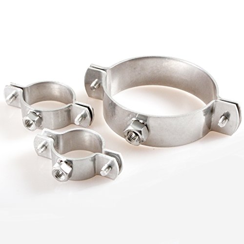 Preisvergleich Produktbild Edelstahl Rohrschellen V2A f. Stockschrauben Rohrhalter Rohrbefestigung Rohr (1 Stück, 16-24 mm, 3 / 8")