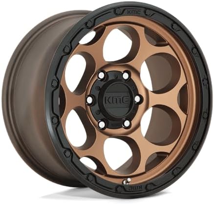 17x8.5 KMC KM541 DIRTY HARRY Matte Bronze With Black Lip Wheel 5x5 (0mm)