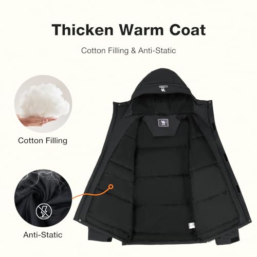 Image of CAMELSPORTS Men's Insulated Parka, Warm Puffy Hooded Jacket for Ski, Hiking and Outdoor Adventures, Water & Wind Resistant
