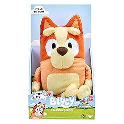 Bluey – 12″ Talking Bingo Plush – Interactive – Sing Along with Bingo, 9 Different Phrases, Multicolor, 17137