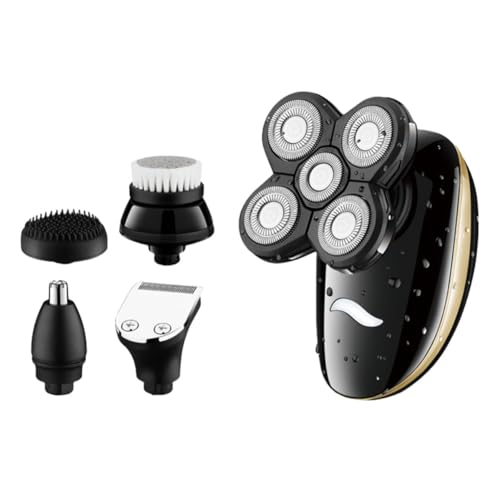 SOIMISS Afeitadora Eléctrica Rotativa Recargable para Hombre, Multifunción, Lavable en Seco y Húmedo Cuchillas de Plástico y Metal