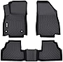 JDMON All Weather Floor Mats Compatible with 2013-2022 Buick Encore / 2014-2022 Chevrolet Trax, 2 Row Front & Rear Custom Fit TPE Floor Liner Black