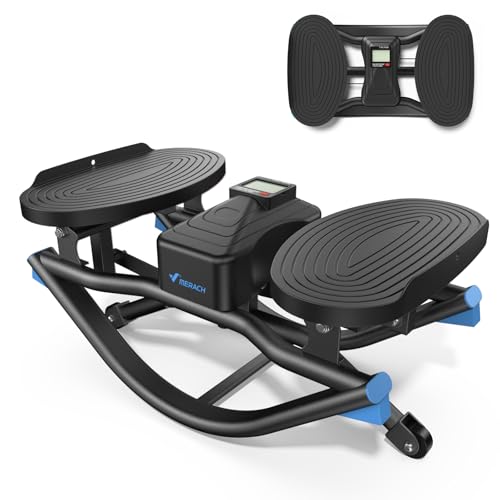 Merach Rocking Stepper Ski Machine with 3D Motion Stepper Design Side Sepper Machine for Home Workout - 330 lbs Capacity, Compact & Space-Saving Design, Built-in Counter